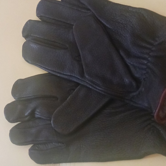 Neiman Marcus L Brown Deerskin Gloves w Cashmere Lining